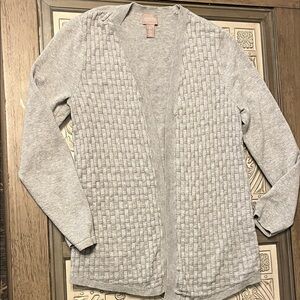 Chicos Light Gray Textured Cardigan